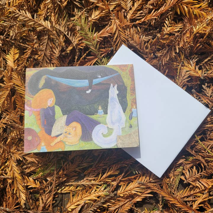 Mira Eagle Creations - Wholesale Everyday Greeting Card - Witchy Winter Cuddles Card