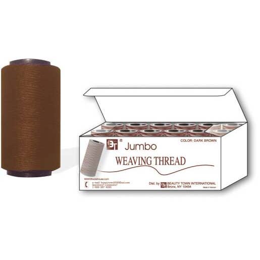MI Hair Distribution - Wholesale Thread - JUMBO WEAVING THREAD - DARK BROWN - 12 PCS