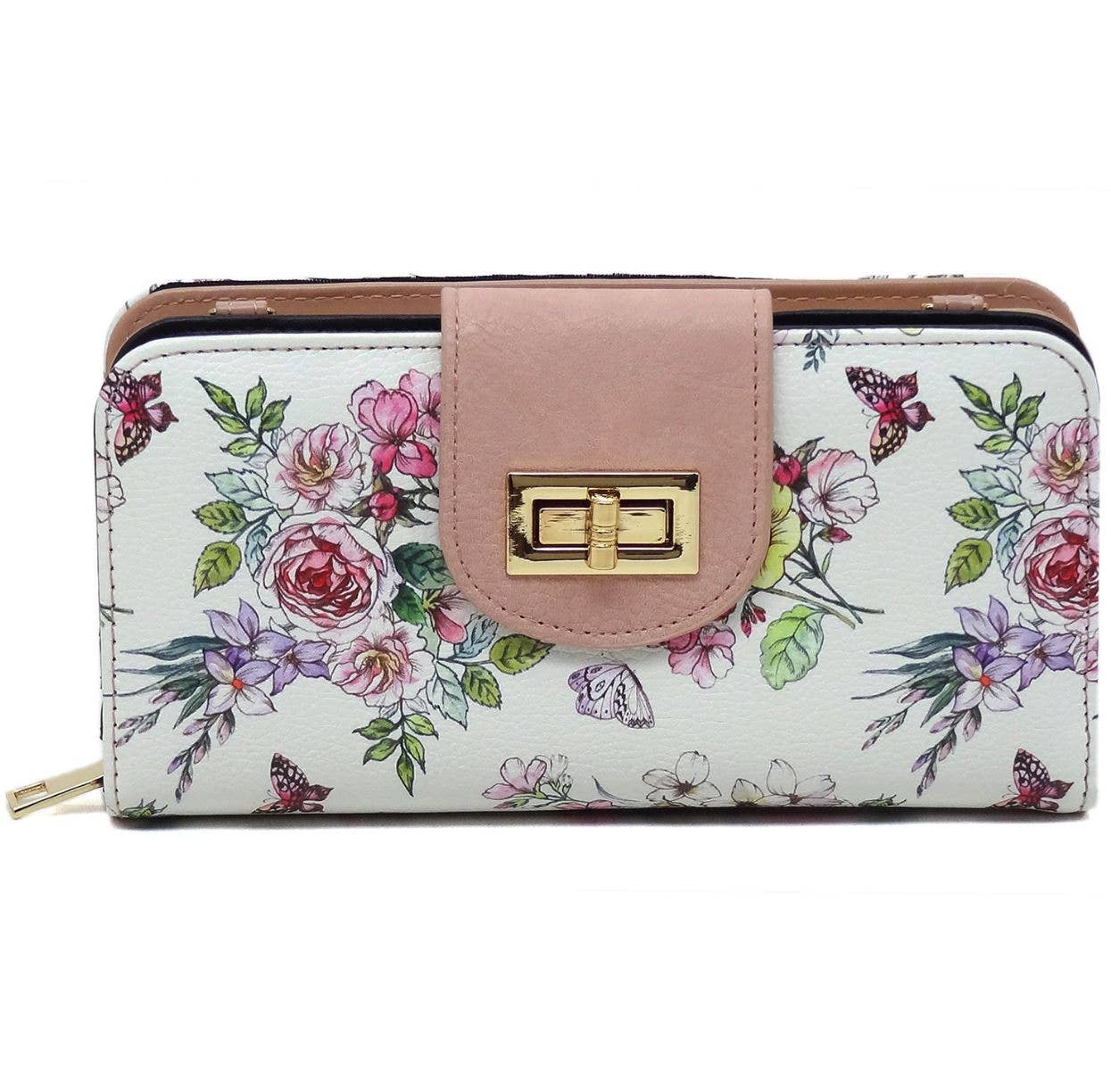 MiMi Wholesale - Wholesale Crossbody Bag - Women's - AD041 Turn Lock Crossbody Wallet1