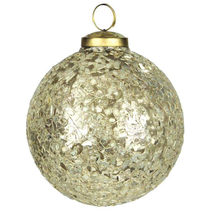Ornamento Elsa Glass Floco - 4” por atacado de HomArt