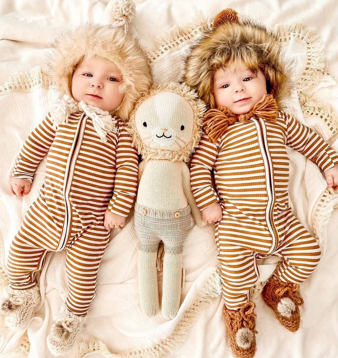 Huggalugs - Vente Bonnet – bébé - Bonnet en fourrure en forme de noix de pécan pour bébés et enfants2