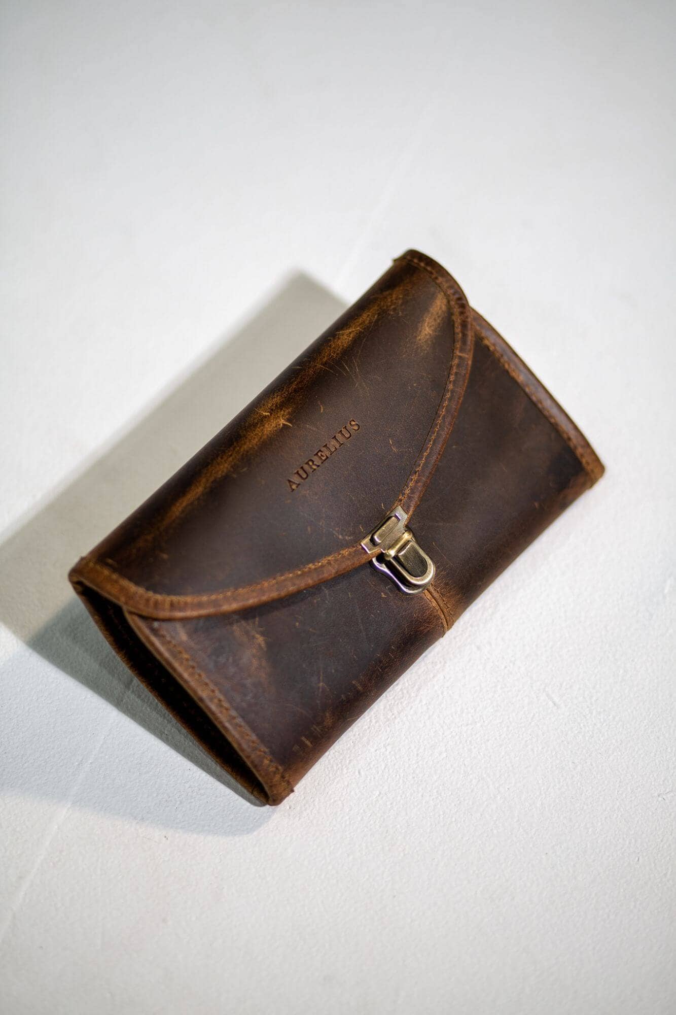 Dark Brown Leather Milo Everyday Tech Wallet for wholesale on Faire
