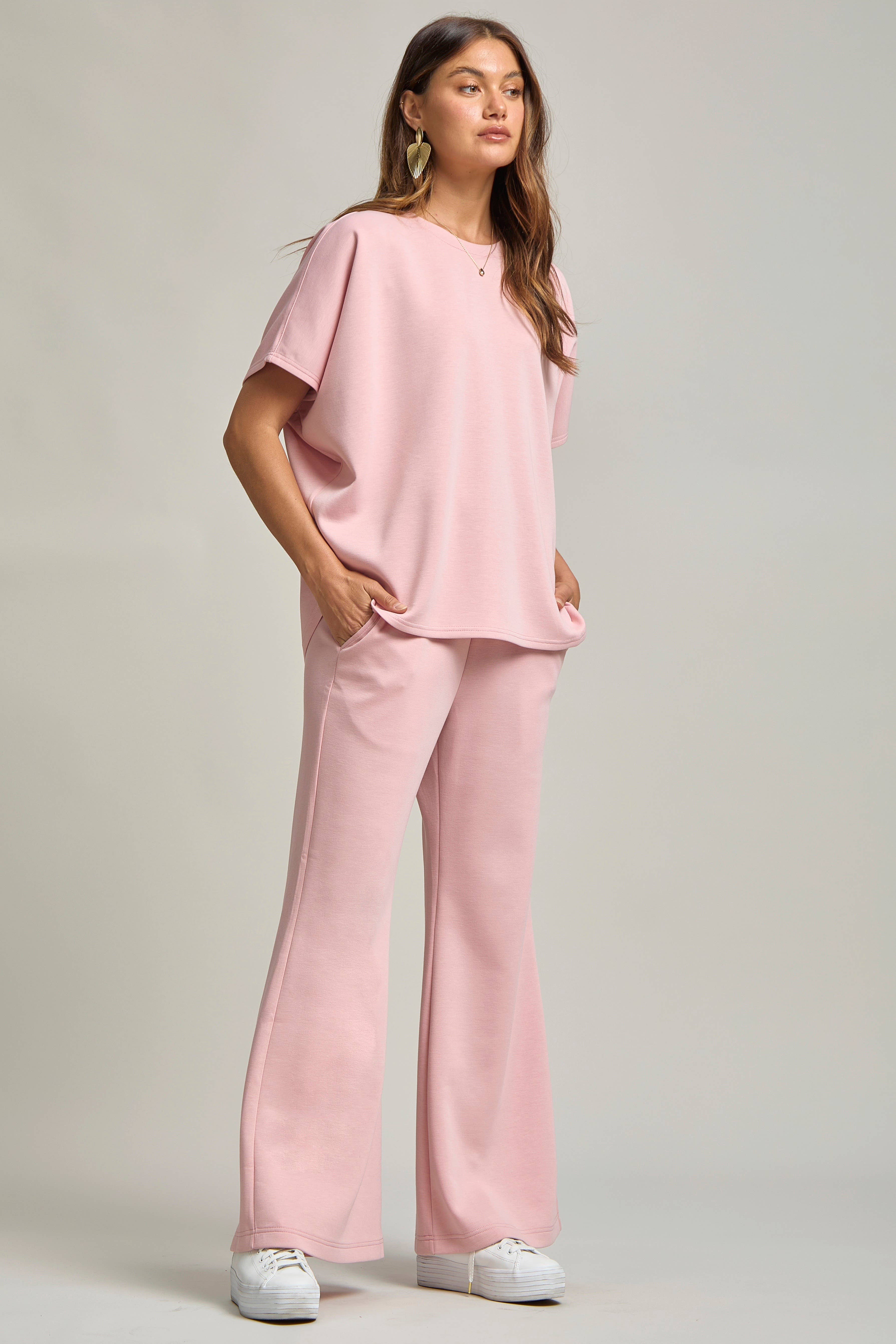 Dear Scarlett – wholesale Lounge set – Women's – Poncho Top + Bell Bottom Modal Set13