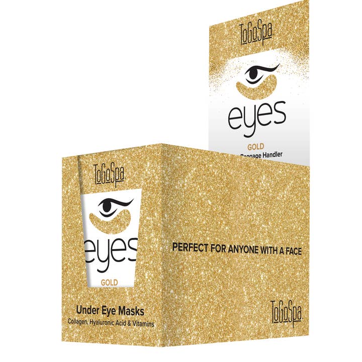 ToGoSpa - Wholesale Eye Treatment Mask - EYES: Gold Dust 24K Magic- The Anti-Aging Bling - 3 pack1