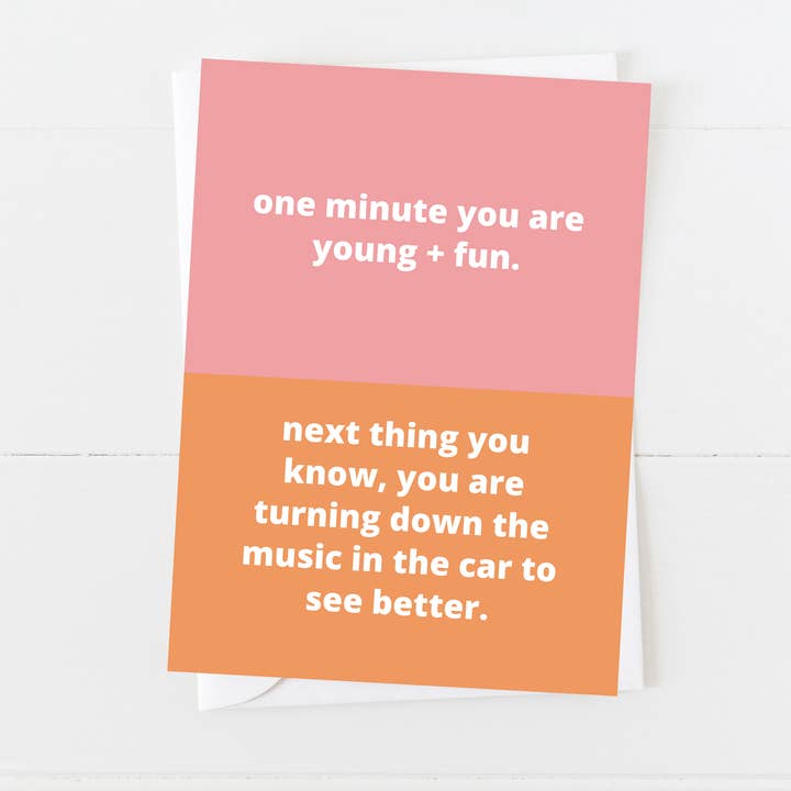Aspen Lane - Wholesale Birthday Card - Young and Fun Turn Stereo Down Funny Birthday Everyday Card