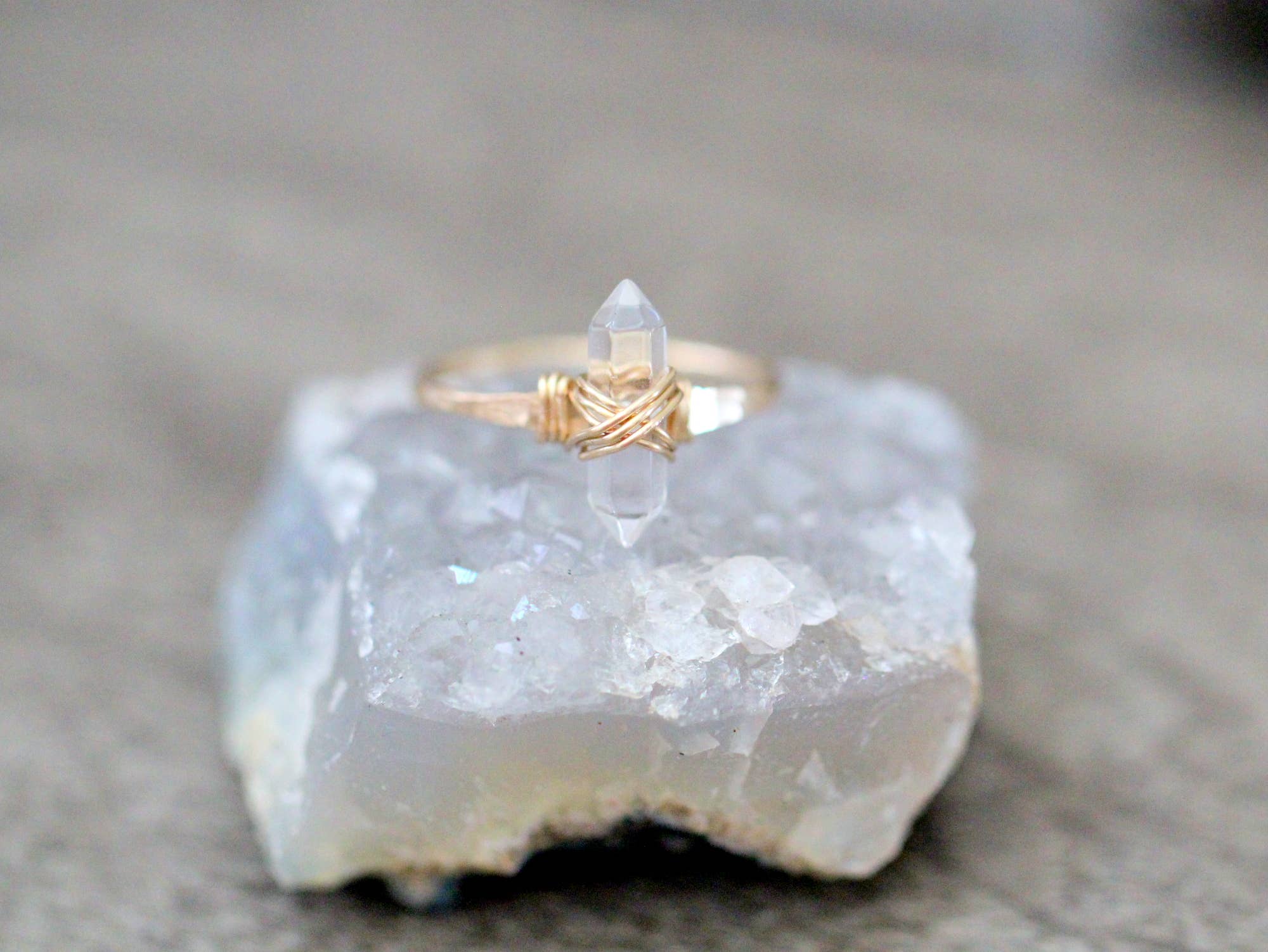 Saressa Designs - Wholesale Single Stone/Solitaire Ring - Crest Ring - Crystal Quartz3