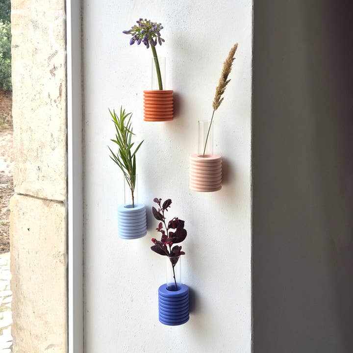 5mm Paper - Wholesale Vase - Ribble Wall Vase - Blue