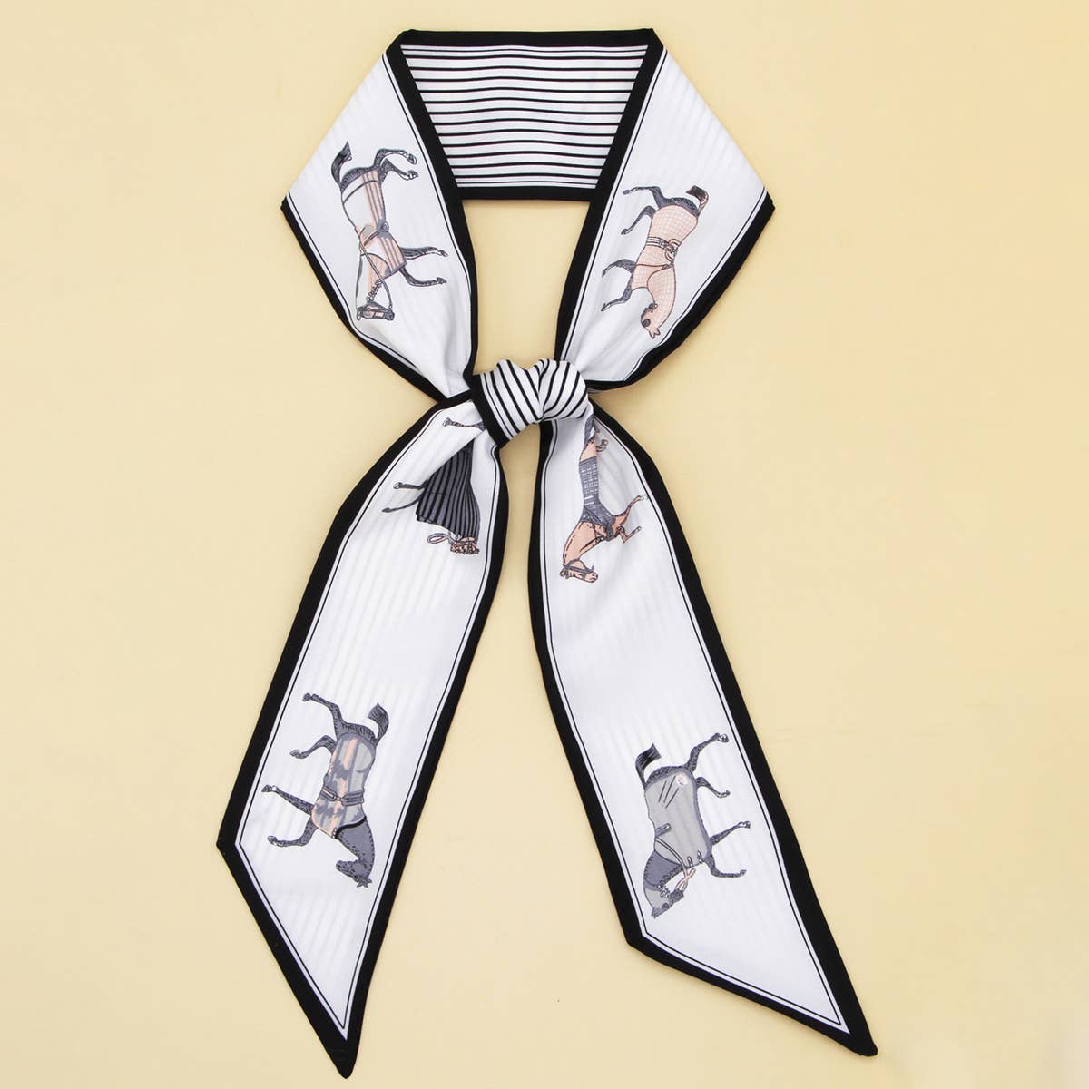 ACCITY - Wholesale Scarf - Women's - Chic Floral Letter Twilly Scarf Gift Wrap_CWASC00982