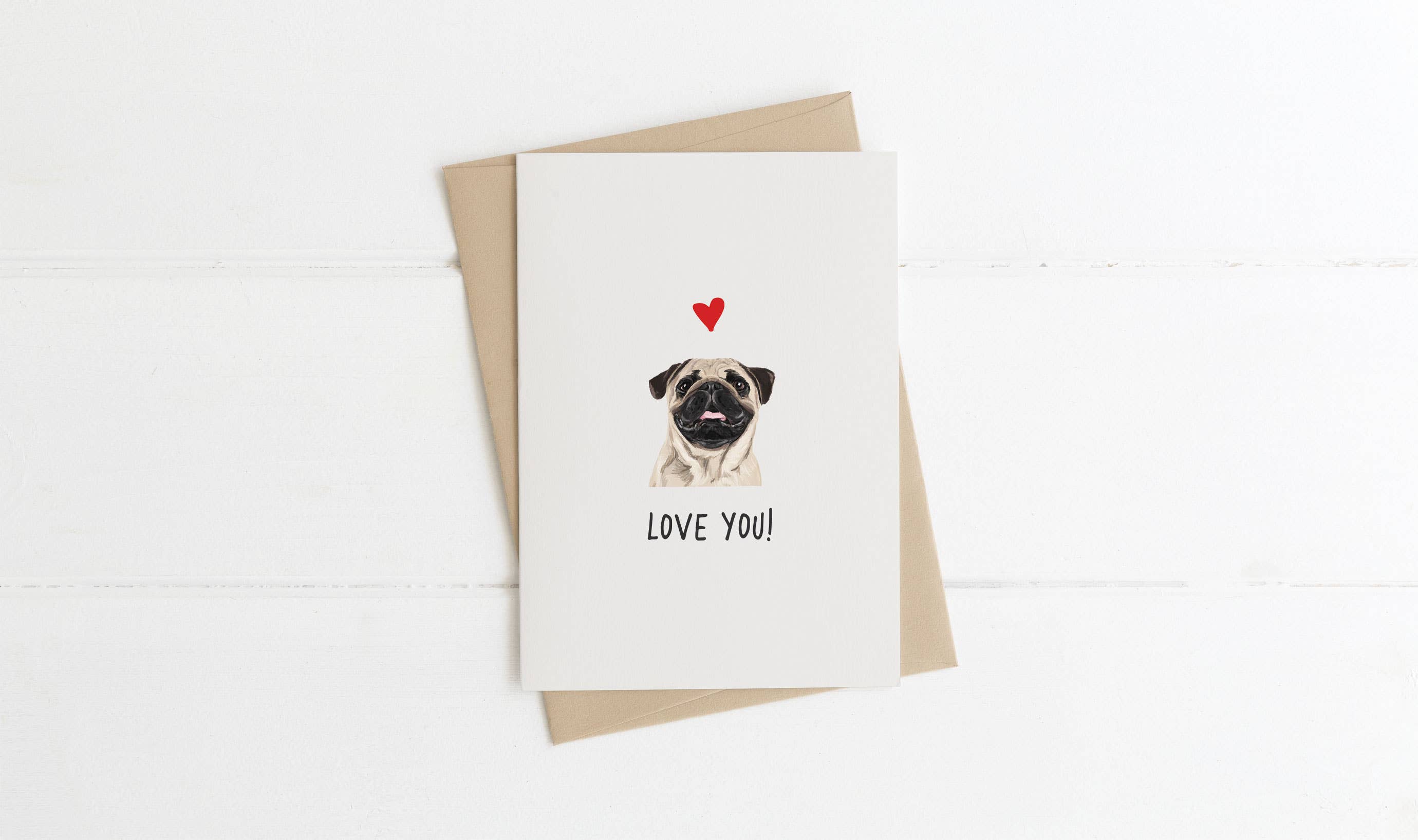 Richarts Designs – wholesale Everyday greeting card – A6 Dog card, mini dog cards, love you, from the dog8