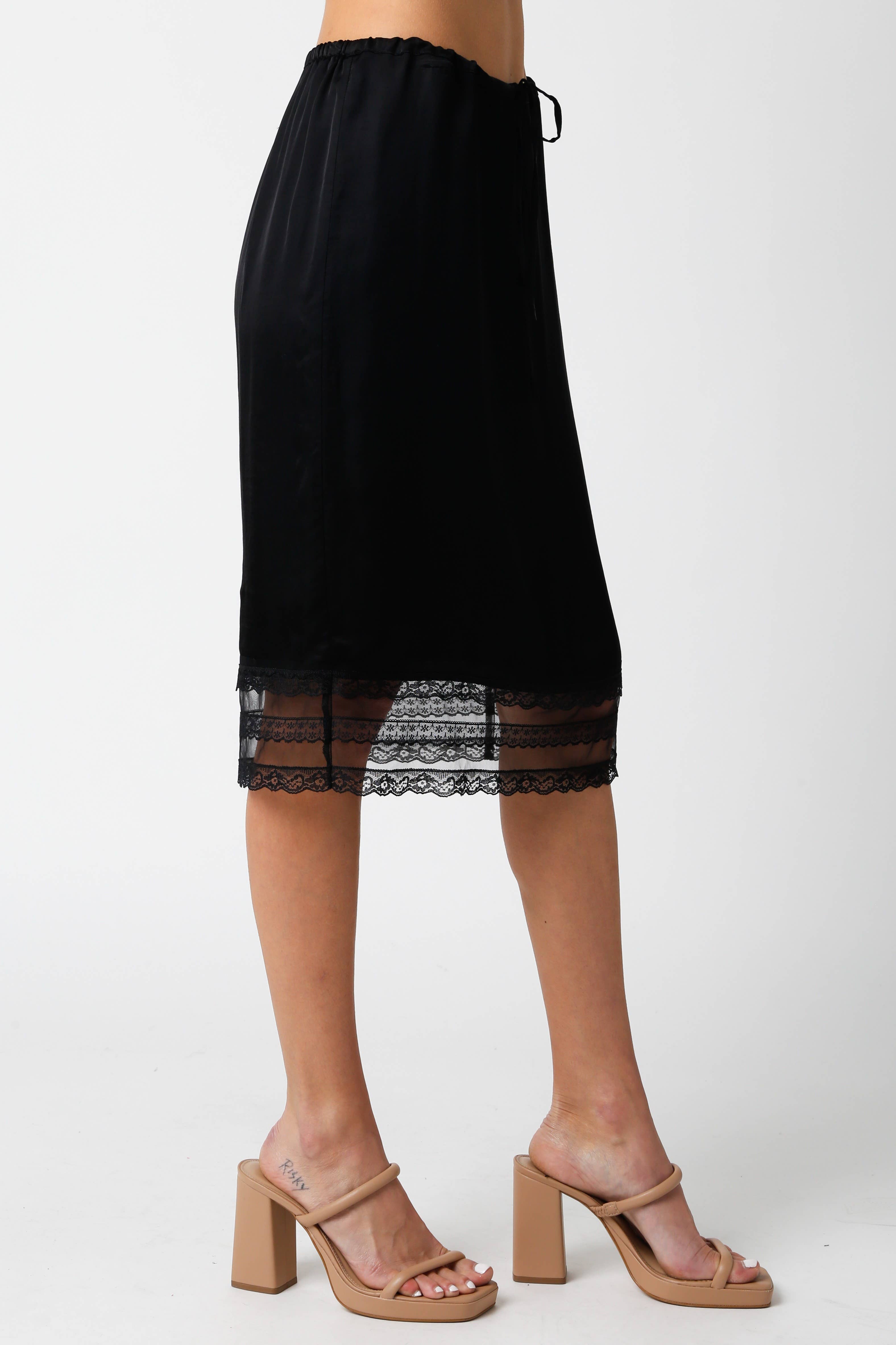 Olivaceous - Wholesale Rok - Dames - Lyra Satijnen Rok1