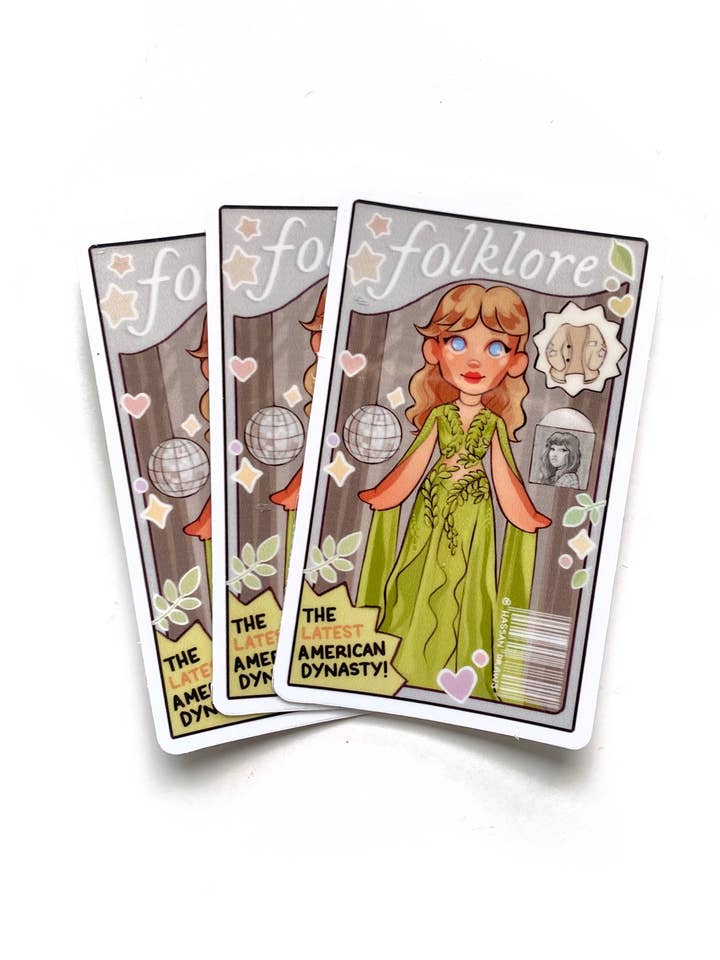 Adesivo Artistico Disegno Bambola Ispirata al Folk di Taylor Eras per la vendita all'ingrosso da parte di Hassan Draws