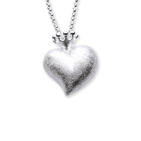 Colgante con forma de corazón mediano Crown of my Heart en plata para venta al por mayor de Heartbreaker designd by Drachenfels