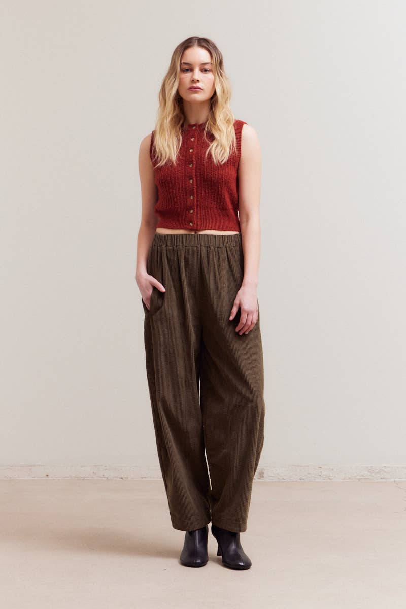 Grade & Gather – Großhandel Strickoberteil – Damen – 42056 - GEFÜTTERTES ÄRMELLOSES HEMD MIT KNÖPFEN12