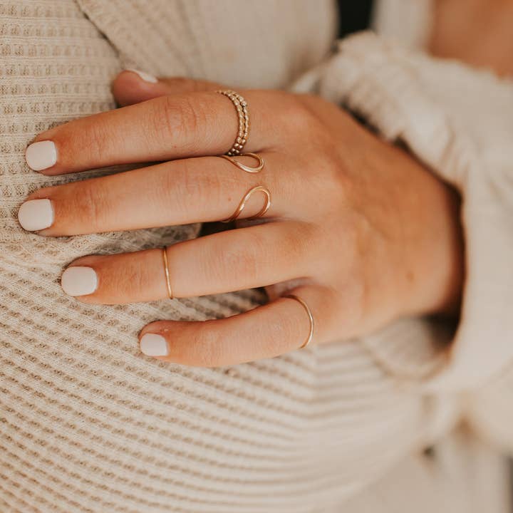 Hello Adorn – Großhandel Band/Stapelring – Drehring | 14-karätige Goldfüllung+Sterlingsilber9