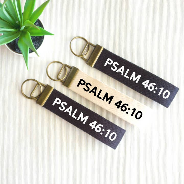 Porte-clés Psaume 46:10 pour la vente par The Sonshine Prints