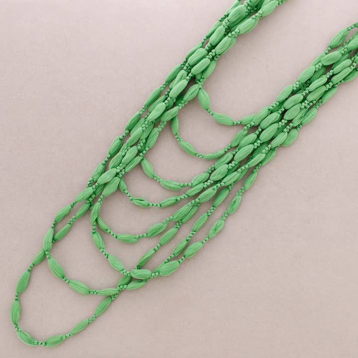 Sonata - Wholesale Woven Necklace - Multi Wool Bolitas Collar4