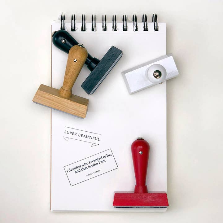 Philosophical Quote Rubber Stamp - Rectangular for wholesale by Wms&Co.