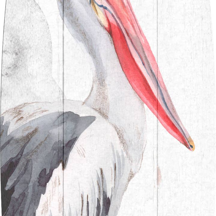 Jarmz Designs - Wholesale Wall Accent - MINI 23" SURF BOARD WALL ACCENT PELICAN ART
