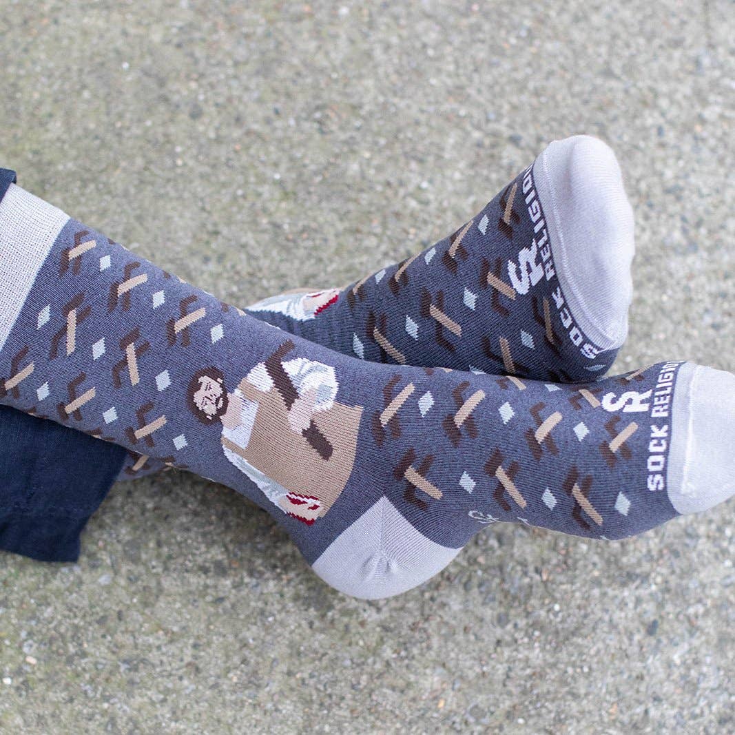 Sock Religious - Vente Chaussettes – unisexe - Chaussettes pour adultes Saint Joseph l'ouvrier3