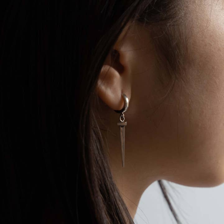 Futaba Hayashi - Wholesale Dangle Earrings - Tough as Nails Earring - Sterling Silver