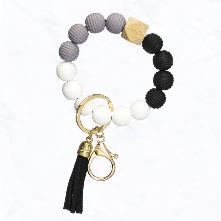 Suzie Q USA - Wholesale Keychain – Women's - Colorful Rope Pattern Round Silicone Key Ring & Keychain14