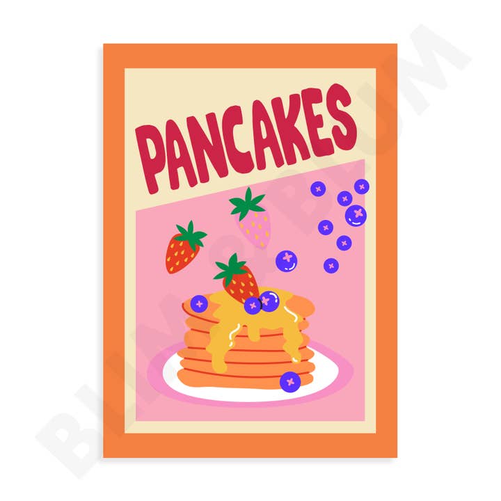Bold Pancakes Art Print for wholesale by Blim & Blum