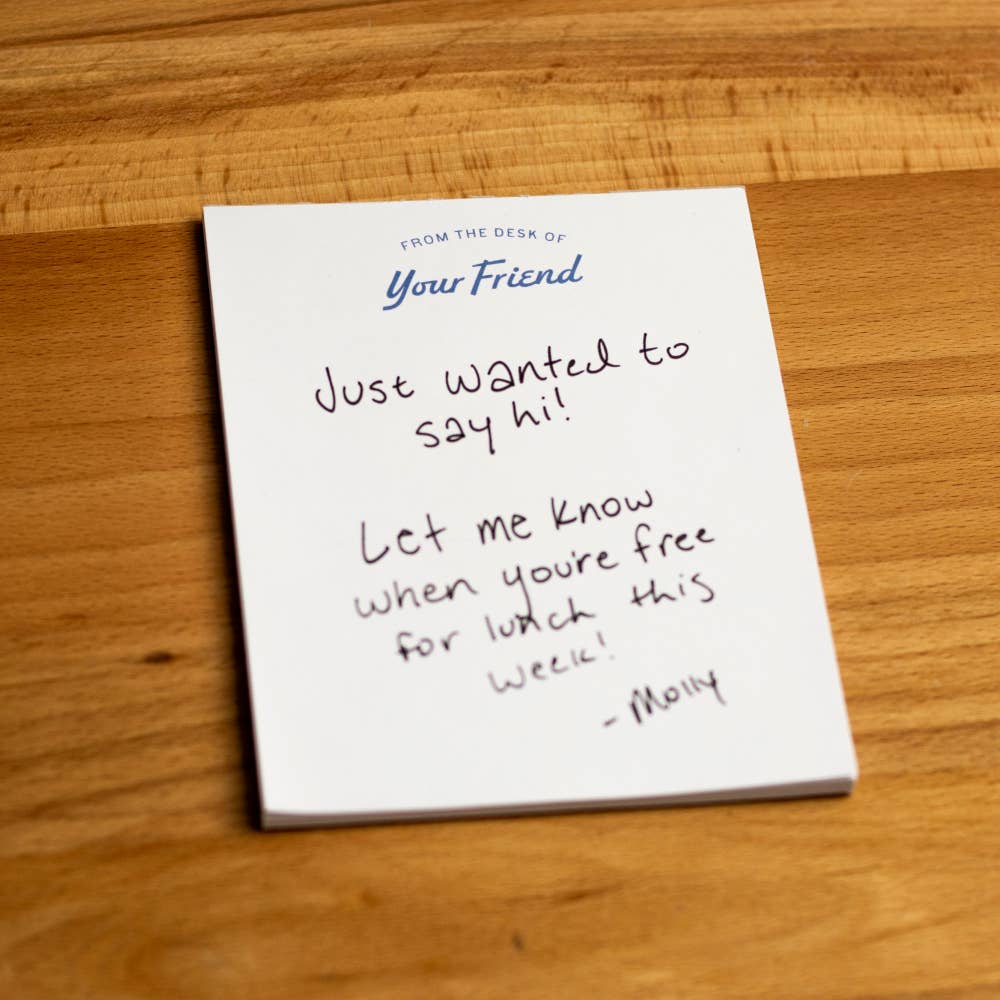 Dugout Paper Co. - Wholesale Notepad - From the Desk of Your Friend Notepad1