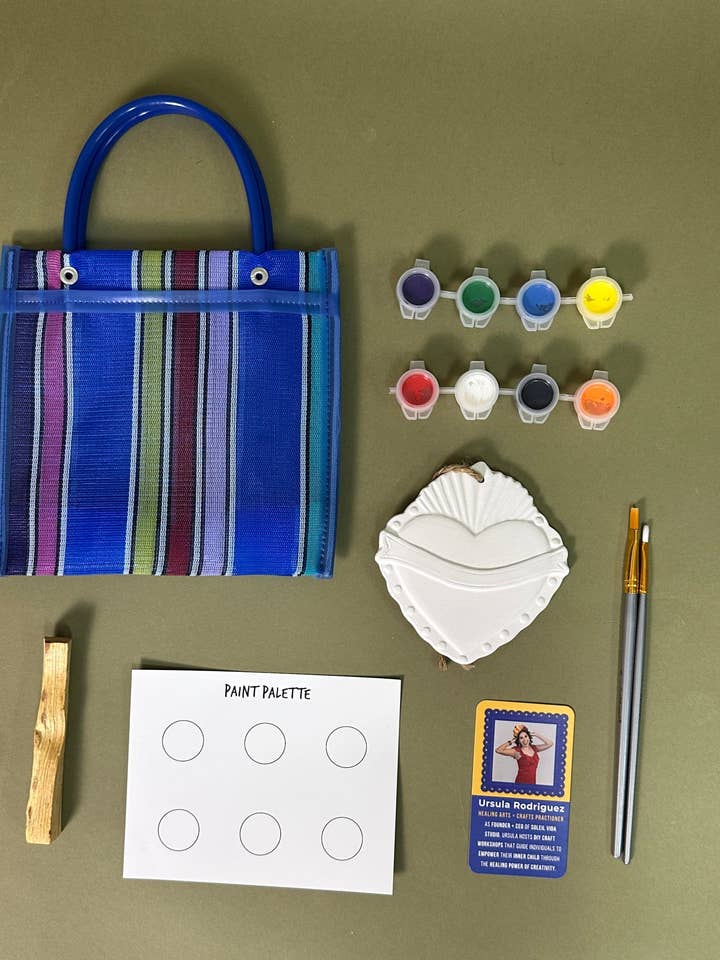 Mercadito Craft Kit: Ceramic Heart for wholesale by Soleil Vida Studio