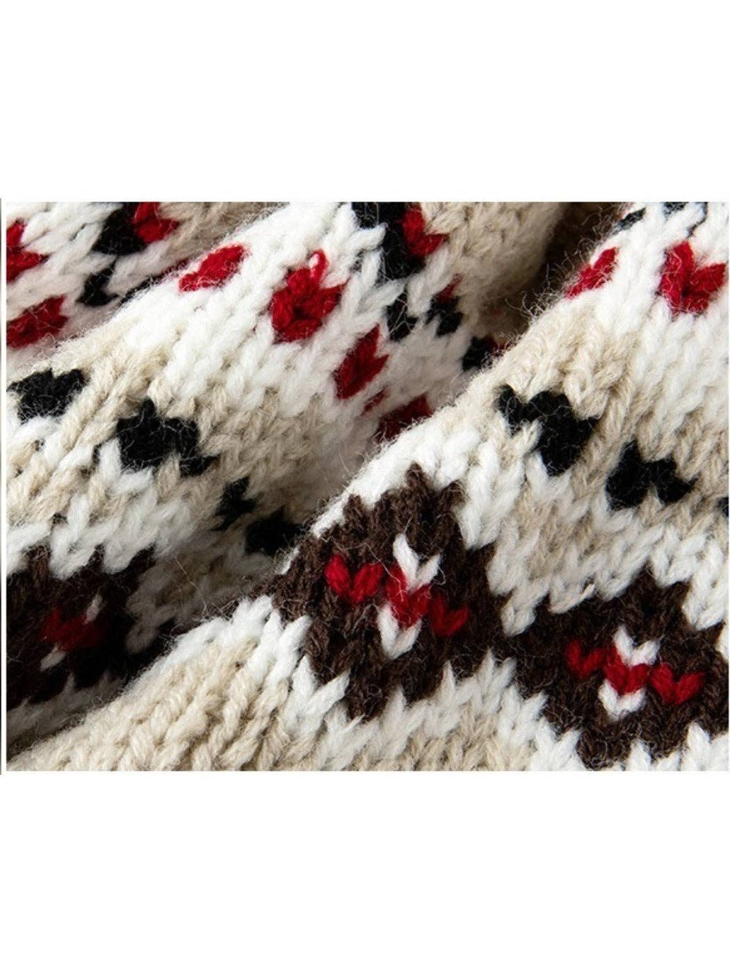 Funkyrel® Atzbranding Limited – wholesale Mössa - Dam – Haila - Jacquardmönstrad stickad mössa med öronlappar13