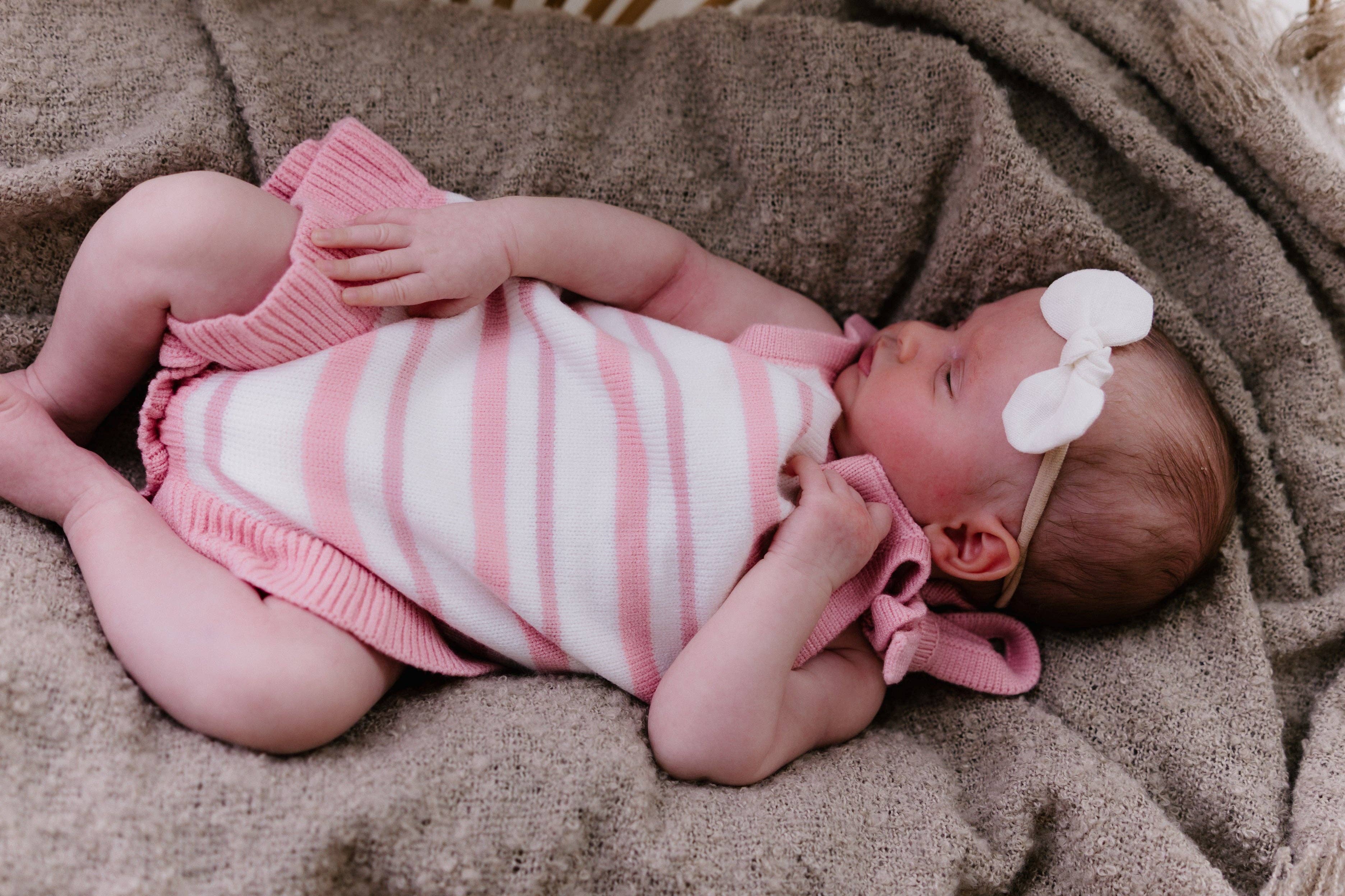 Mae and Rae Bows - Wholesale Romper – Child - Lulu Striped Romper2