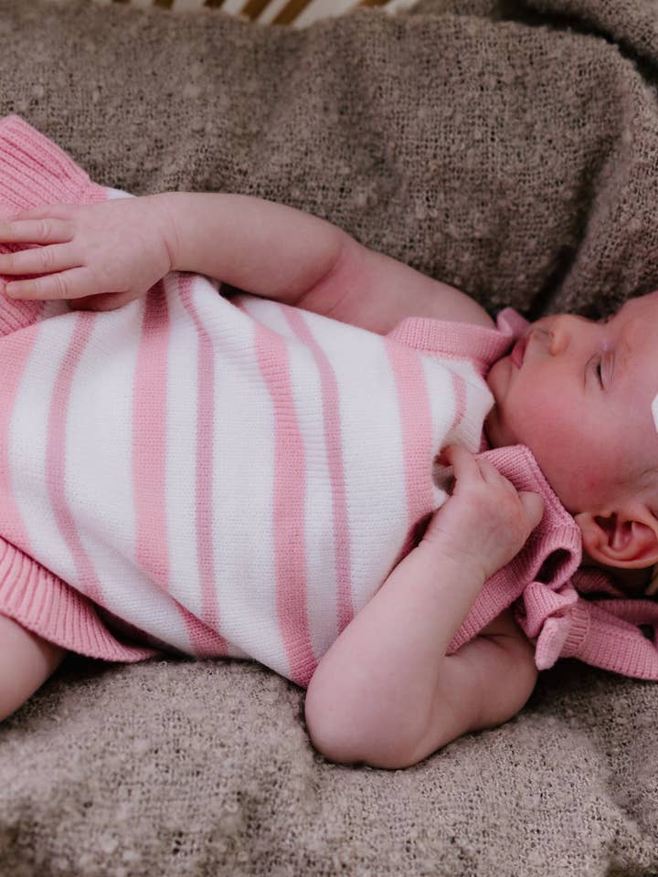 Mae and Rae Bows - Wholesale Romper – Child - Lulu Striped Romper2