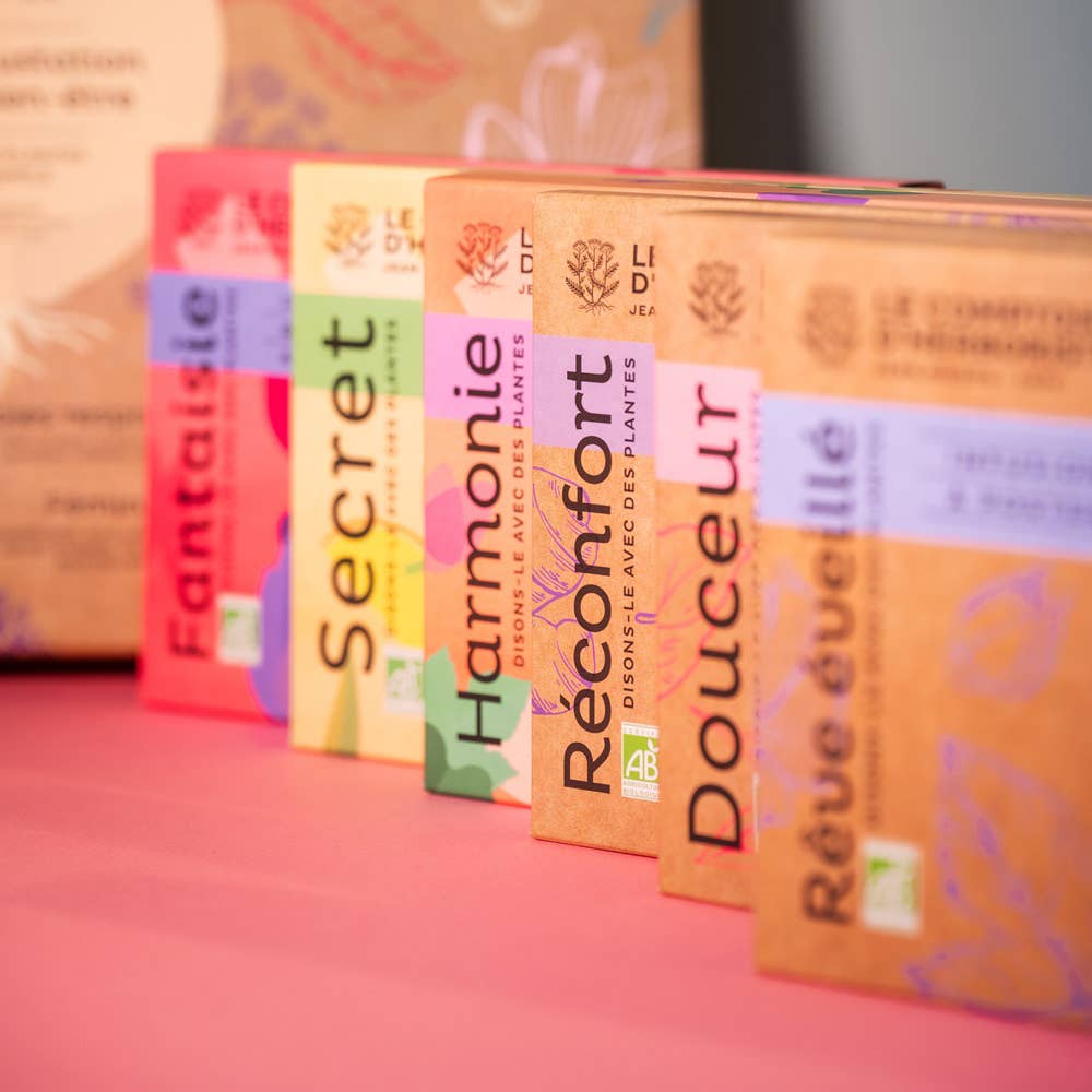 LE COMPTOIR D'HERBORISTERIE - Vendita all'ingrosso Tisane salutari e depurative - Infuso biologico « Rêve Awakened » 20 g da inviare come cartolina2