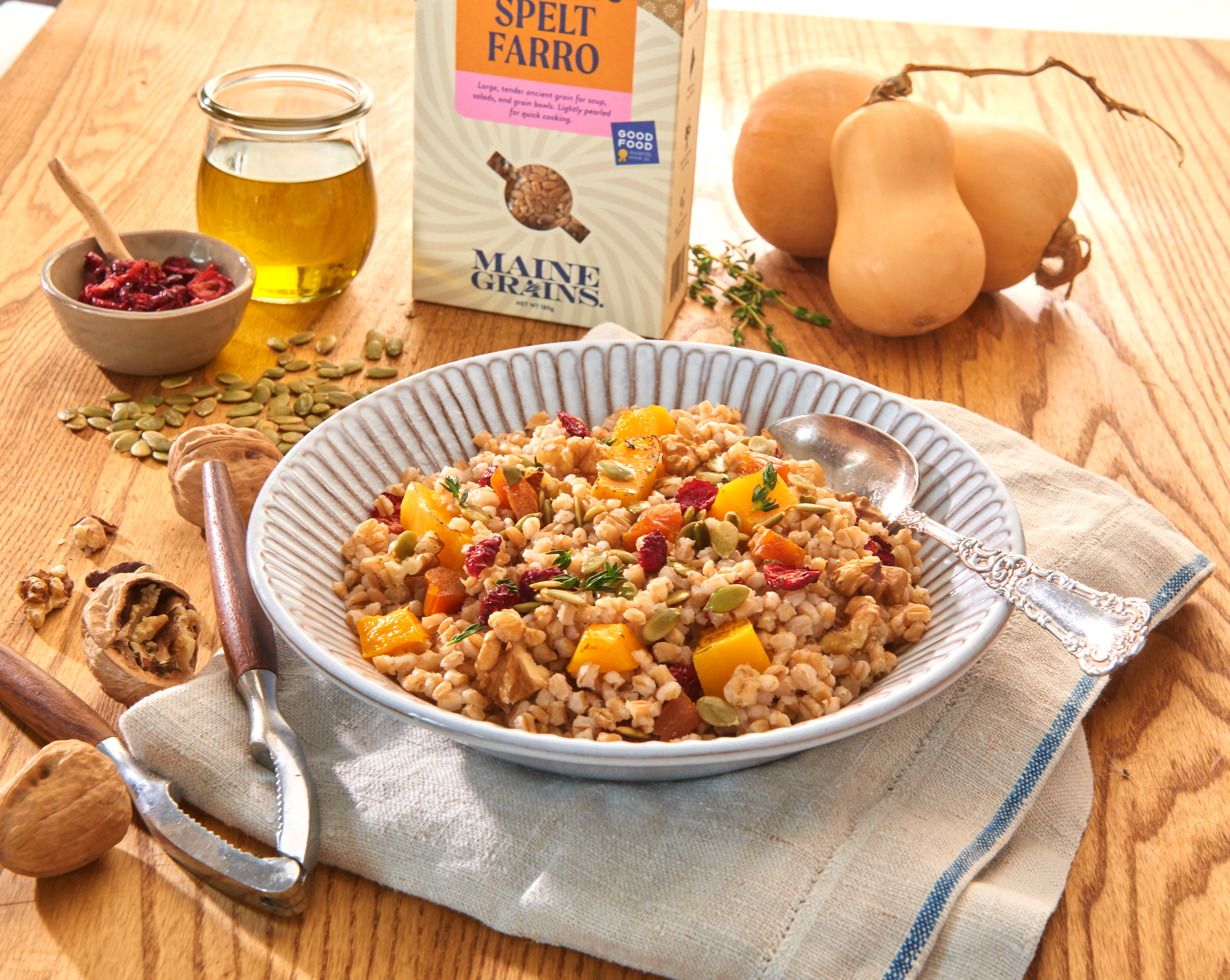 Maine Grains - Wholesale Whole Grains - Organic Spelt Farro / Case of 64