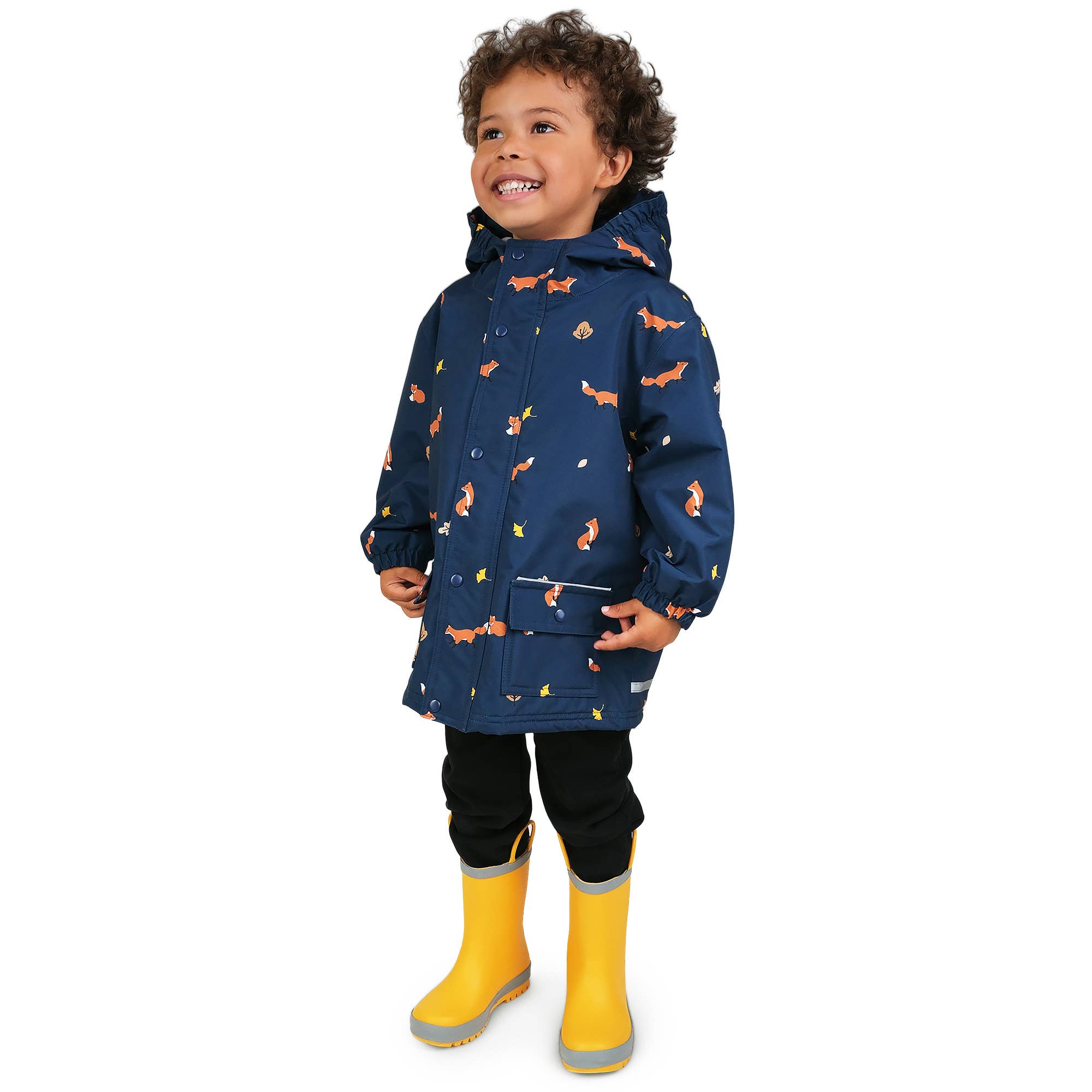 Jan & Jul - Wholesale Raincoat - Kids - Navy Fox | Cozy-Dry Waterproof Jacket2