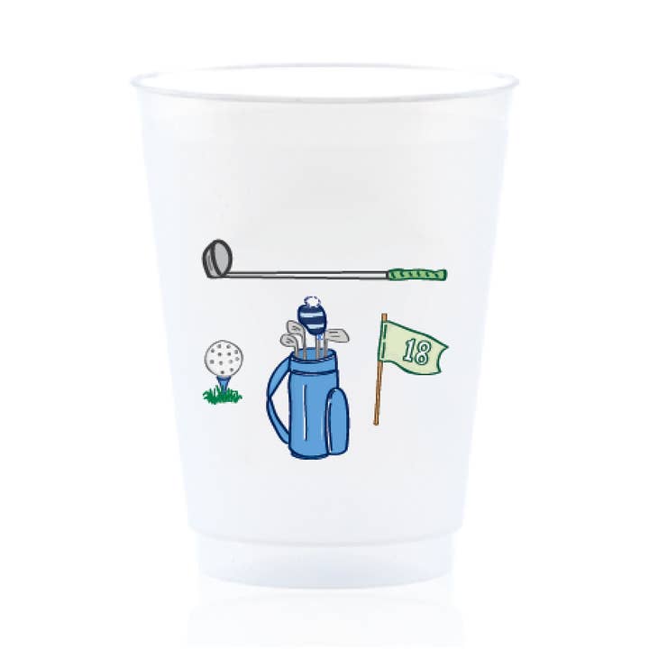 Tee Time / Golf Collection - Shatterproof Cups for wholesale by Georgetown Paperie