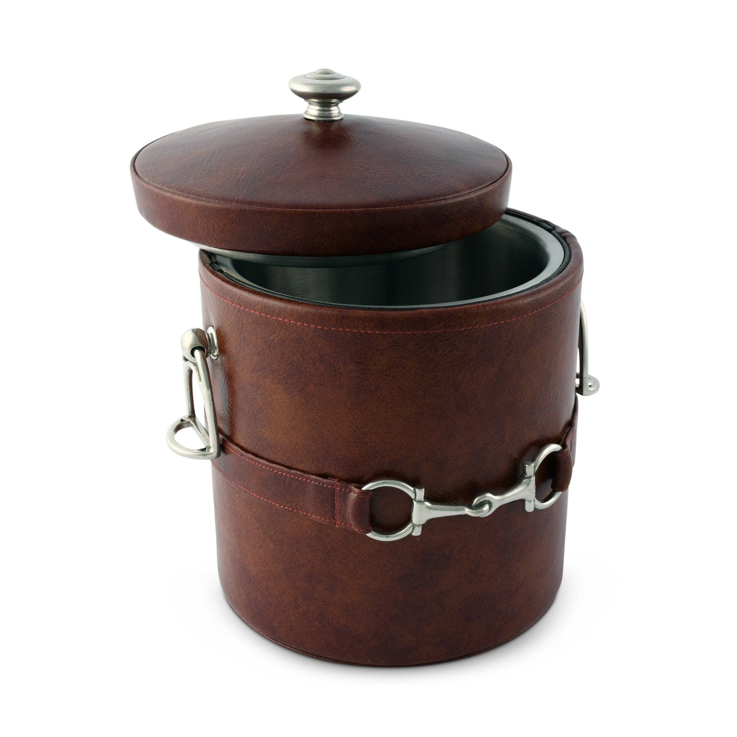 Vagabond House - Wholesale Ice Bucket - Equestrian Horse Bit Leather Ice Bucket3