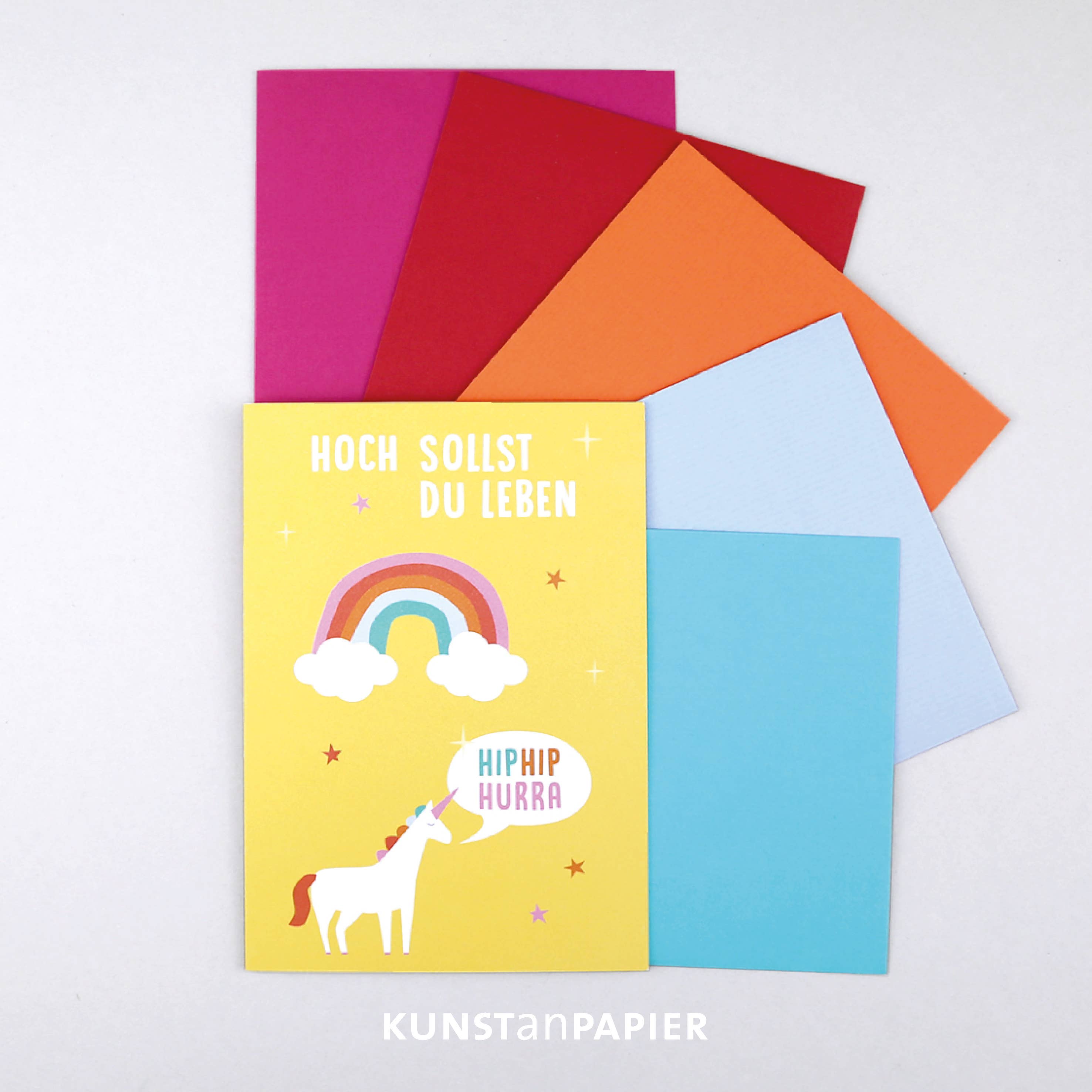 Kunst an Papier – Großhandel Geburtstagskarten – Geburtstagskarte Einhorn Paula6