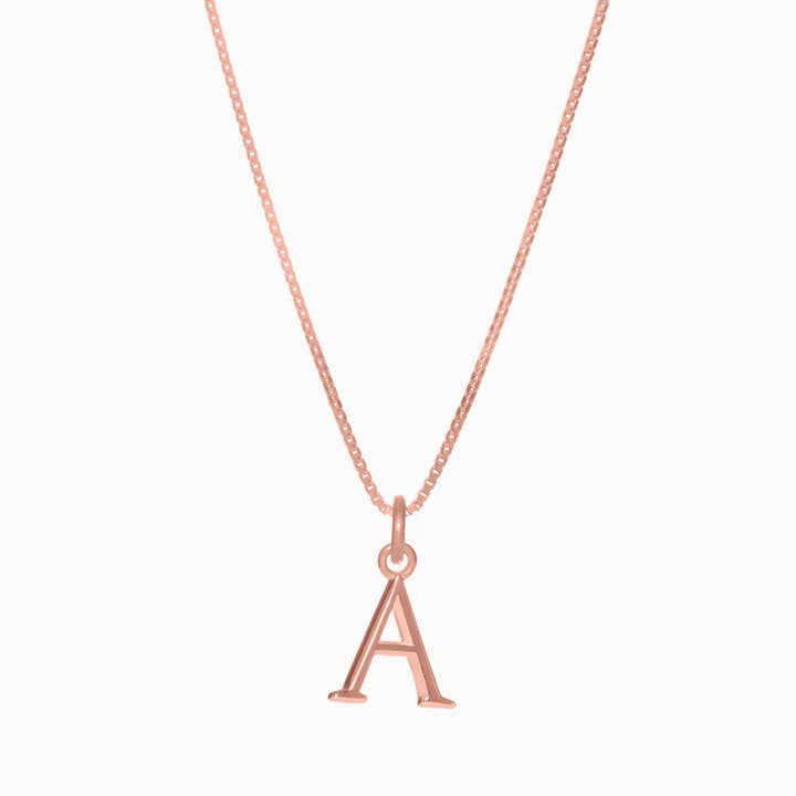 Letter Necklace - Rose Gold for wholesale by Hillberg & Berk