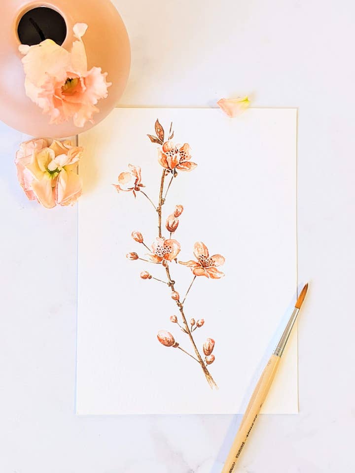 Stampa d'arte « Blossom » | Fatta a mano | Carta bio-pura per la vendita all'ingrosso da parte di ArtworkByMadelon