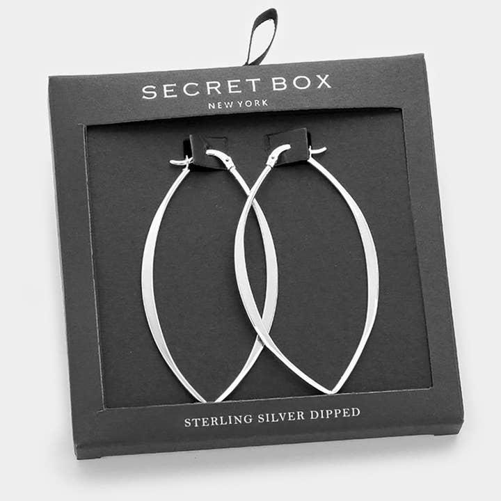 Sensibling Corp. - Wholesale Hoop Earrings - SECRET BOX_14K Gold Dipped Metal Hoop Pin Catch Earrings
3