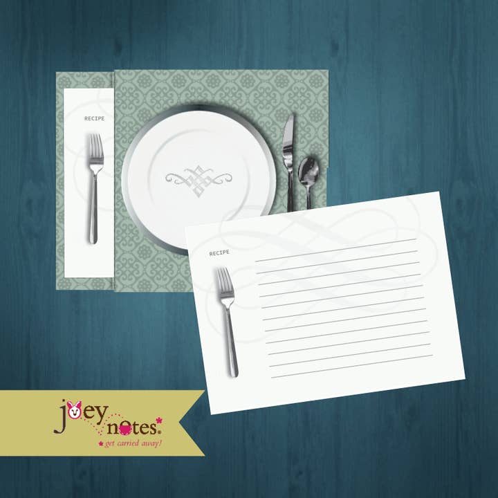 Formal Place Setting: Recipe Cards, Invitation, or Notecard for wholesale by joey notes