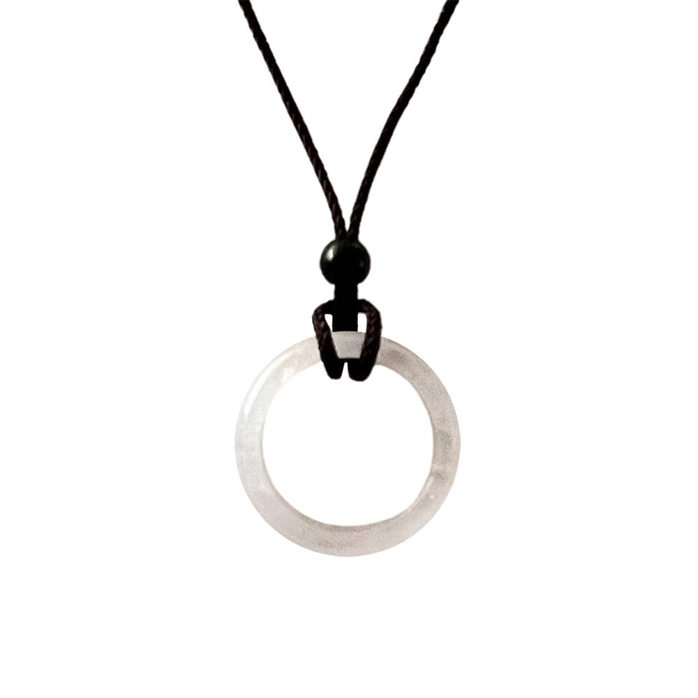 VIE - Wholesale Pendant/Charm Necklace - Circular Crystal Pendant with Black Cord, 3cm13