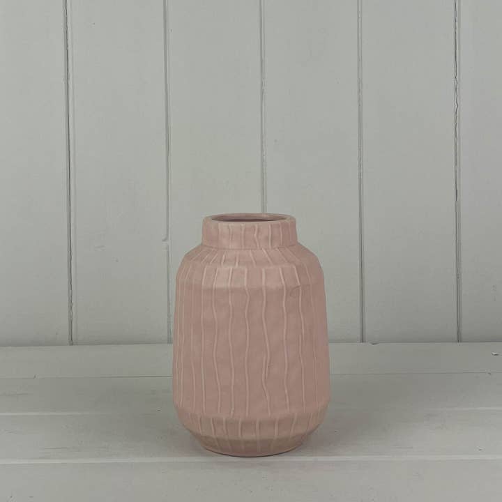 Glazed Pastel Pink Vase for wholesale by Satchville
