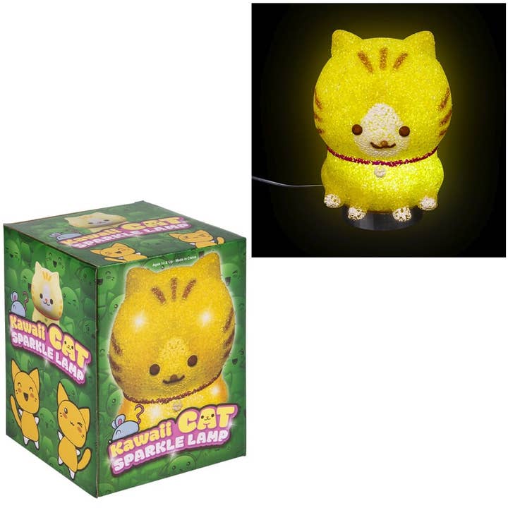 La Luna Bella - Toys - Wholesale Classic Toy - Kids - 7.5" Kawaii Cat Sparkle Lamp - LLB Toys