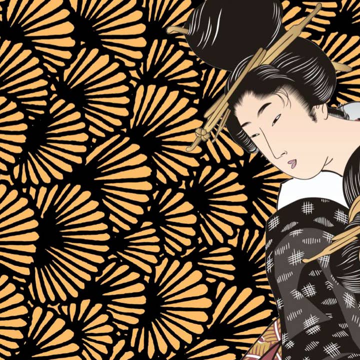 Ochre Geisha Tæppe for engroshandel hos Pink Martini