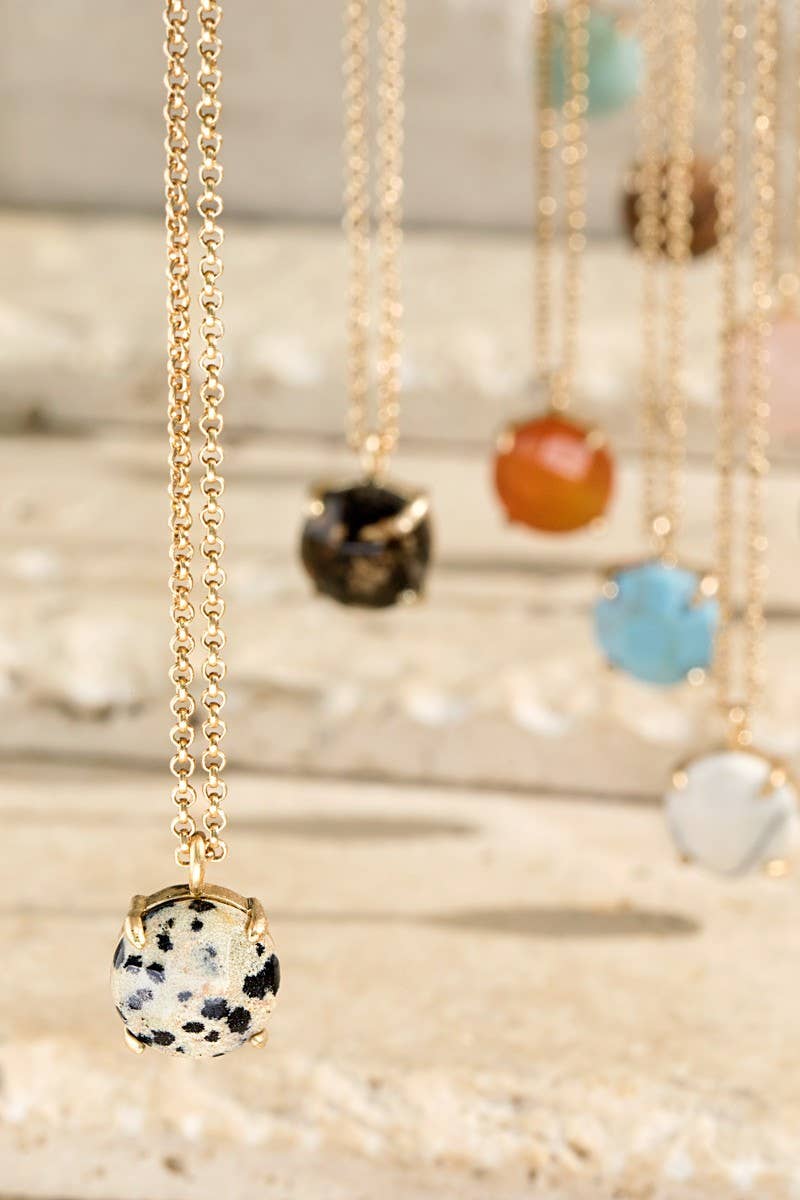 Bw-dalmatiër Natuursteen Charm ketting voor groothandel op Faire1