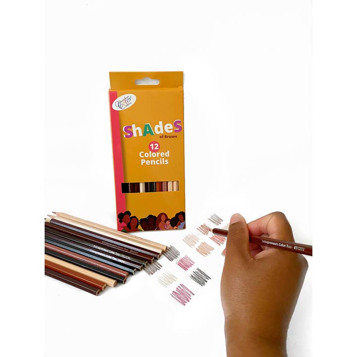 Entrepreneurs Color Too - Wholesale Colored Pencil - Skin Tone Colored Pencils - Shades of Brown