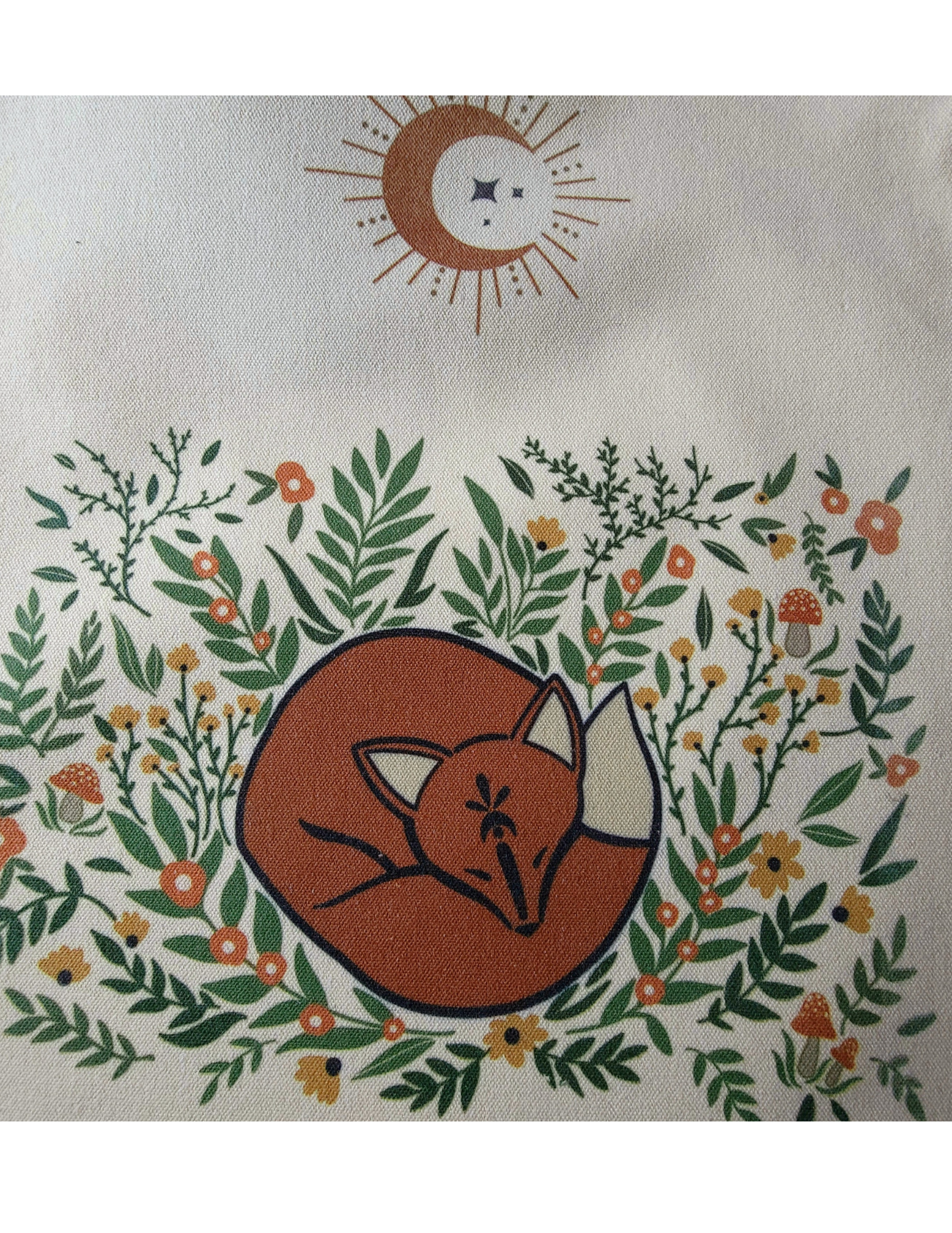 Foxy Method - Wholesale Tote Bag - Women's - Eco Friendly Whimsical Cottagecore Fox Floral Tote Bag3