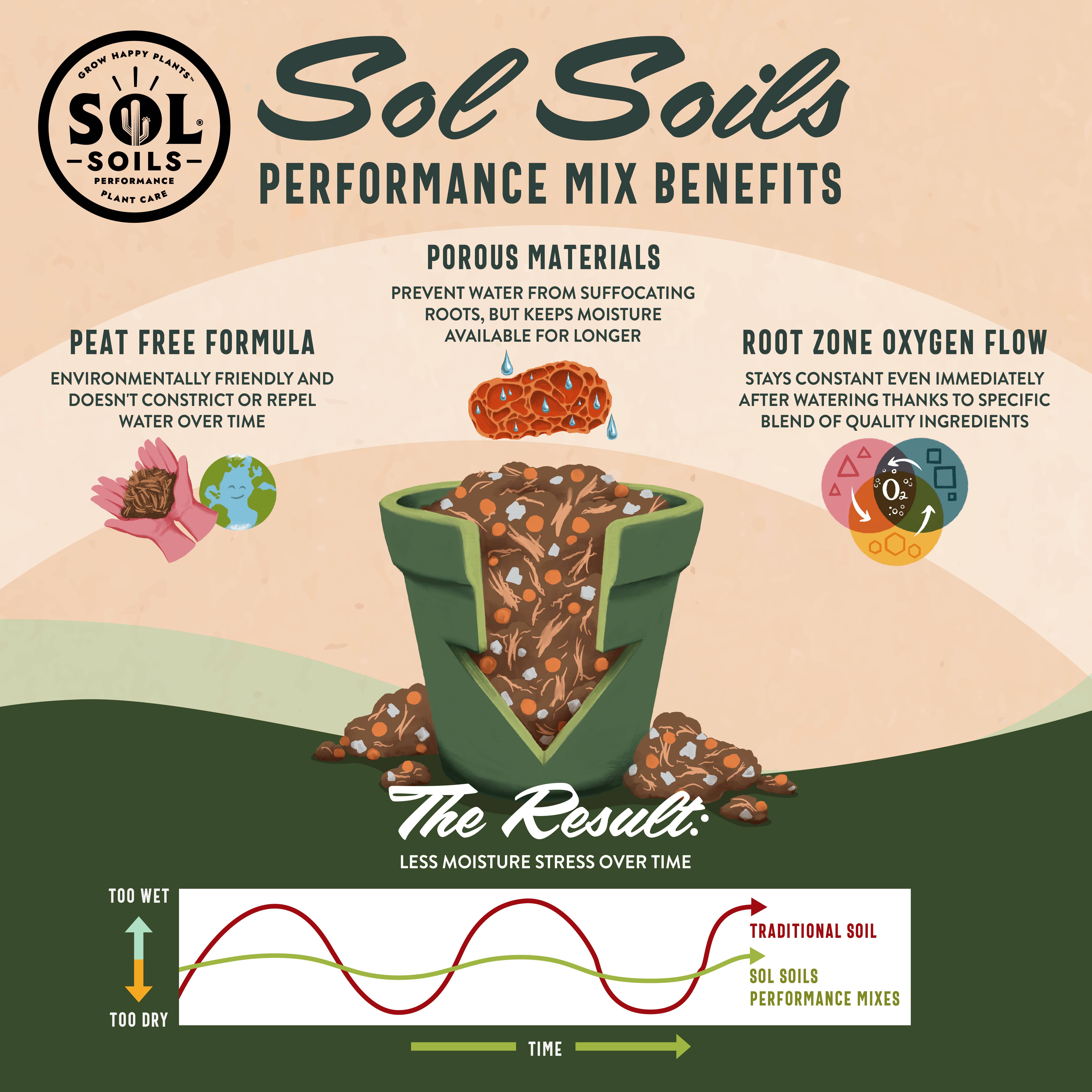 Sol Soils - Vente Terreau de plantation/rempotage - Mélange de terre (2 pintes) pour plantes d'intérieur (mélange aride/tropical)5
