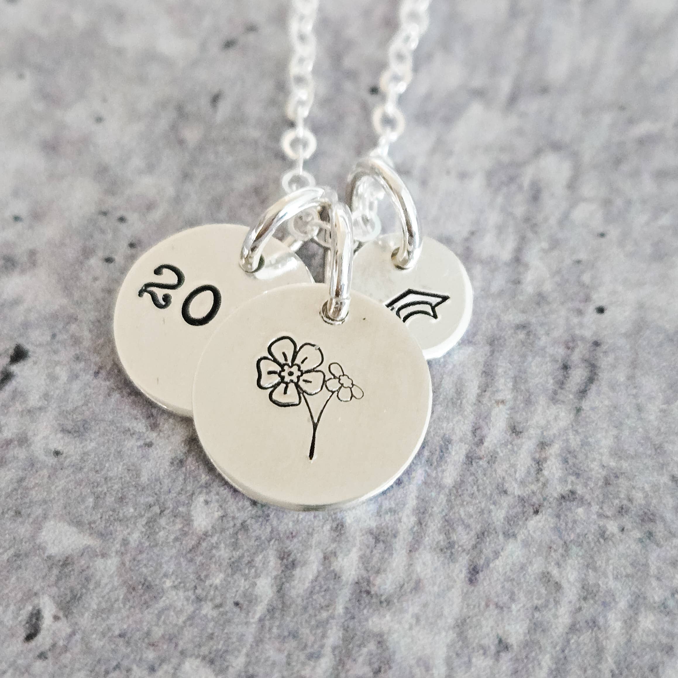 Salt and Sparkle - Wholesale Pendant/Charm Necklace - Graduation Class of 2025 Necklace0